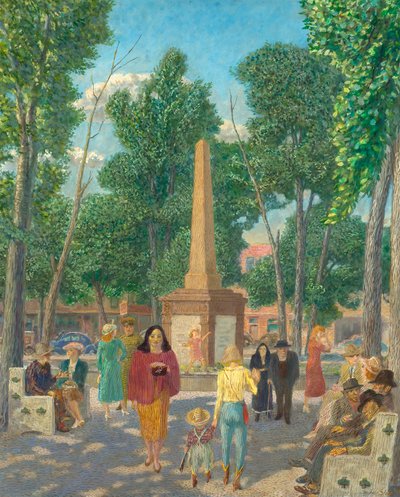 Monument på Plaza, New York af John French Sloan