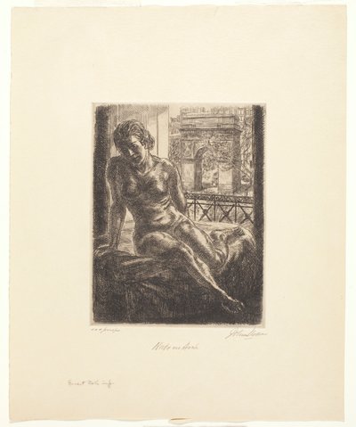 Nøgen og bue af John French Sloan