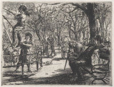 Gynger på pladsen af John French Sloan