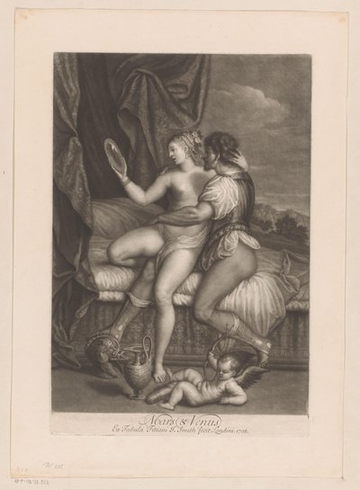 Mars og Venus i sengen Mars & Venus (titel på objekt) gudernes kærlighedsforhold (serietitel) Loves of the Gods (serietitel) af John Smith