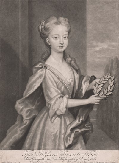 Hendes Højhed Prinsesse Ann, ældste datter af hans Kongelige Højhed George Prins af Wales, 1720 af John Smith