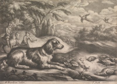 Jagthund og fasaner af John Smith