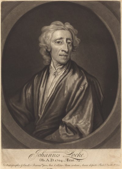 John Locke af John Smith after Sir Godfrey Kneller
