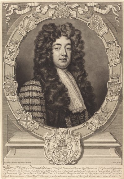 William Johnston, markis af Annandale af John Smith after Sir Godfrey Kneller