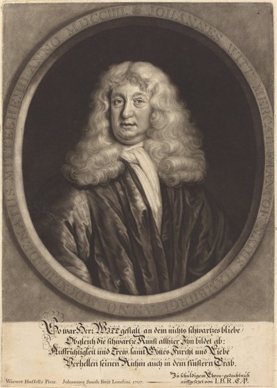Johannes Witt af John Smith after Werner Hassells