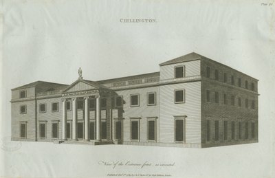 Chillington Hall: engraving, 1789dani af John Soane