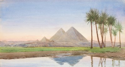 Pyramiderne ved Gizah (2. undersøgelse), ca. 1907-10 af John Somerscales