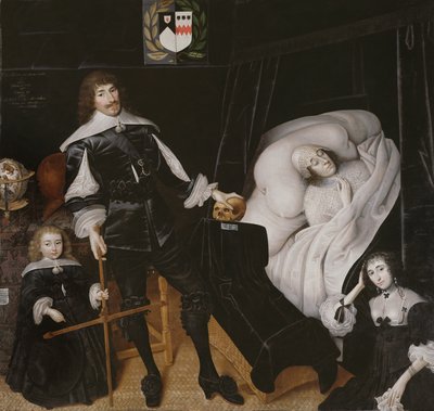Sir Thomas Aston (1600-45) ved sin kones dødsleje af John Souch
