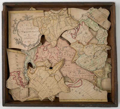 Et kort over Asien i form af et puslespil (gravering om bord) af John Spilsbury