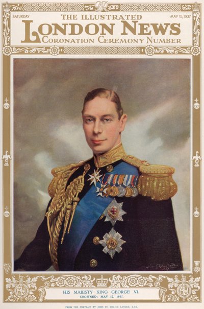 Portræt af kong George VI (1895-1952) fra 