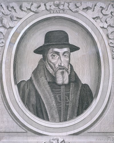 Ovalt portræt af John Foxe, c1570, c1700 af John Sturt