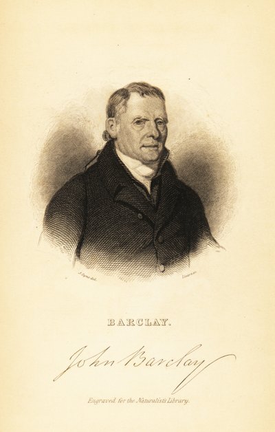 Portræt af John Barclay, skotsk komparativ anatom, 1841 (gravering) af John Syme
