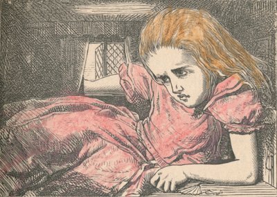 Alice, efterhånden som hun vokser sig større, 1889 af John Tenniel