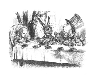 Alice ved Mad Hatters teselskab, 1889 af John Tenniel