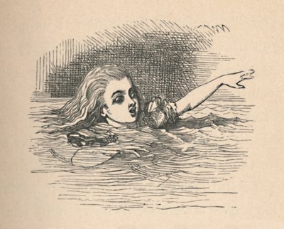 Alice i et hav af tårer, 1889 af John Tenniel