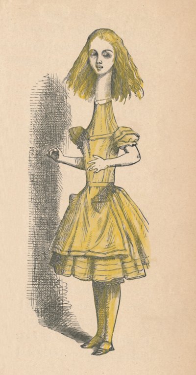 Alice med en lang hals, 1889 af John Tenniel