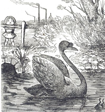 Tegneserie, der kommenterer forureningen af Themsen i London af John Tenniel