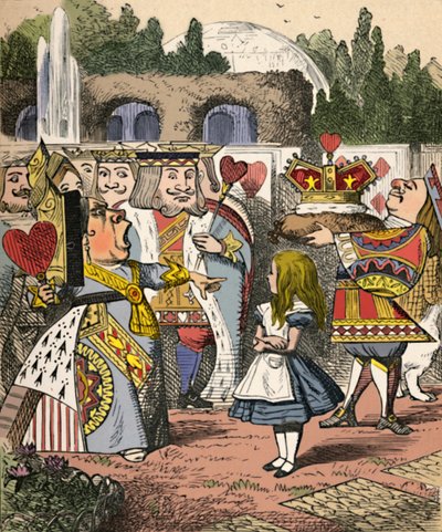 Af med hovedet! Alice og den røde dronning, 1889 af John Tenniel