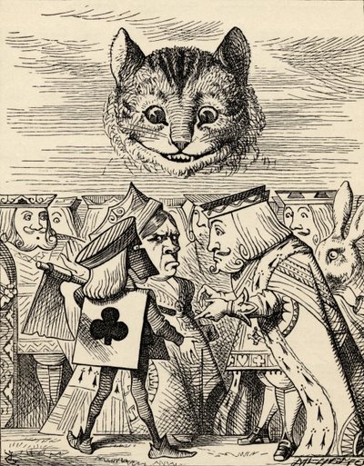 The King of Hearts argumenter with the Executioner, fra 