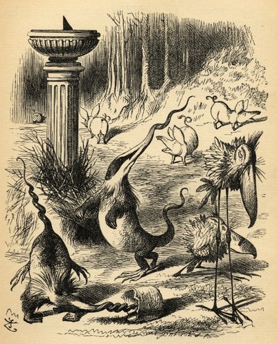 Slidy Toves. Illustration af Sir John Tenniel af John Tenniel