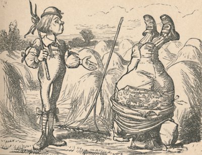 Ungdommen taler med denne far, der står i hånden, 1889 af John Tenniel