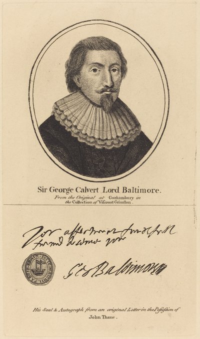 Sir George Calvert, Lord Baltimore af John Thane