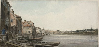 Udsigt på Wensum ved King Street, taget fra Foundary Bridge af John Thirtle