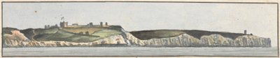Dover Castle, North East, 1/2 North (en af fem tegninger på en montering) af John Thomas Serres
