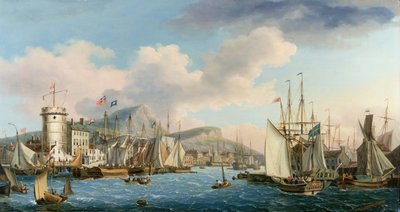 Leith Harbour, 1825 af John Thomas Serres
