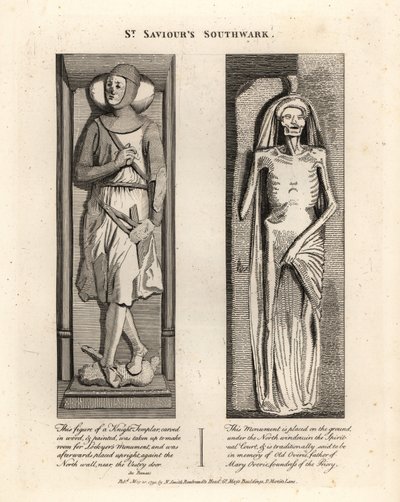Gravbilleder i St Saviours Southwark af John Thomas Smith