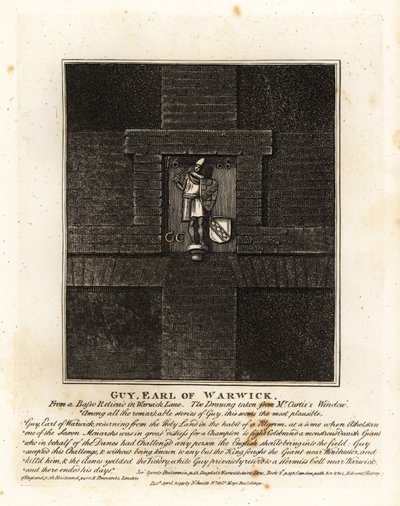 Guy, Earl of Warwick, fra en basso-relievio i Warwick Lane af John Thomas Smith