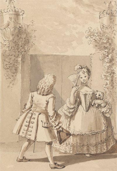 Hogarth erklærer sin kærlighed til Miss Thornhill af John Thomas Smith
