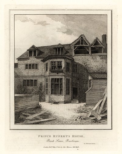 Prince Ruperts hus, Beech Lane, Barbican af John Thomas Smith