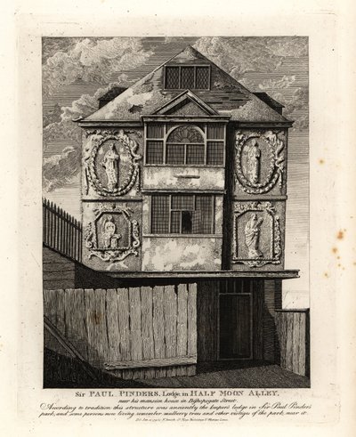 Sir Paul Pinders Lodge i Half Moon Alley af John Thomas Smith