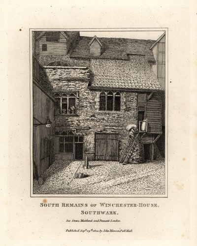Sydlige rester af Winchester House, Southwark af John Thomas Smith