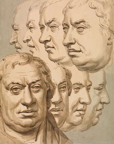 Studier efter busten af Samuel Johnson af John Thomas Smith