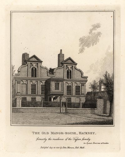The Old Manor House, Hackney, tidligere bolig for familien Tyssen af John Thomas Smith