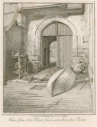 Water Gate, New Palace Yard, Westminster Palace af John Thomas Smith