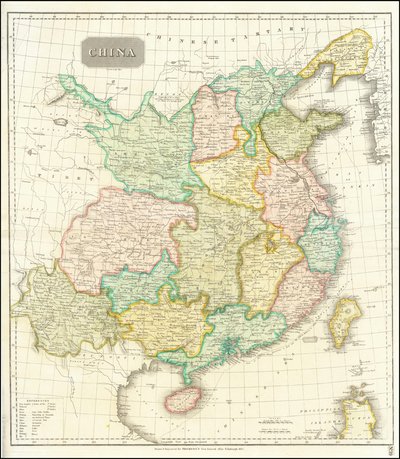 Kort over Kina fra 1815 af John Thomson