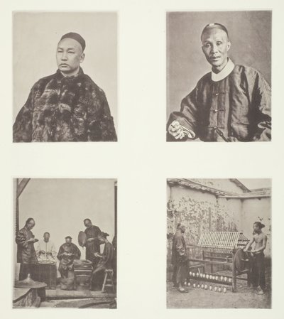 A Cantonese Gentleman, A Cantonese Gentleman, Schroffing Dollars, Reeling Silk, ca. 1868. af John Thomson