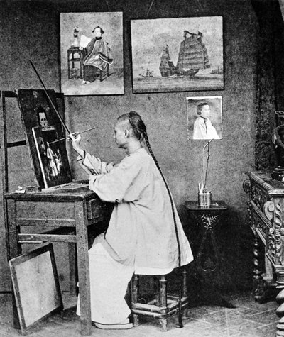 Lumqua, en kunstner fra Hong Kong, ca. 1870 af John Thomson
