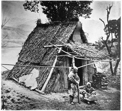 Bjerghytte, Huzeh-provinsen, ca. 1867-72 af John Thomson
