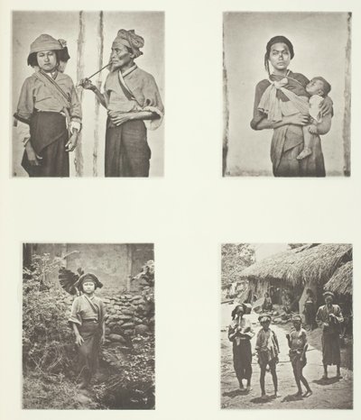 Pepohoan kvinder, måde at bære barn på, udklædning af Baksa kvinder, Lakoli, ca. 1868. af John Thomson