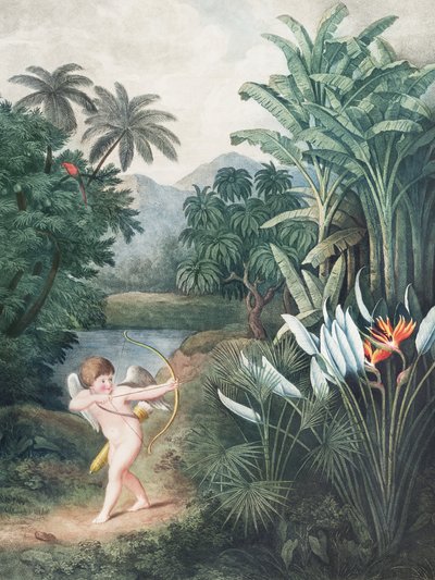 Cupido inspirerer planter med kærlighed fra Flora-templet (1807) af Robert John Thornton af John Thornton
