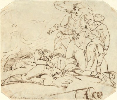 General Montgomerys død i angrebet på Quebec, 31. december 1775 af John Trumbull