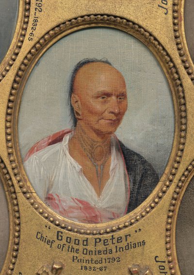 „Guter Peter“, Häuptling der Oneida-Indianer (ca. 1717-1793) af John Trumbull