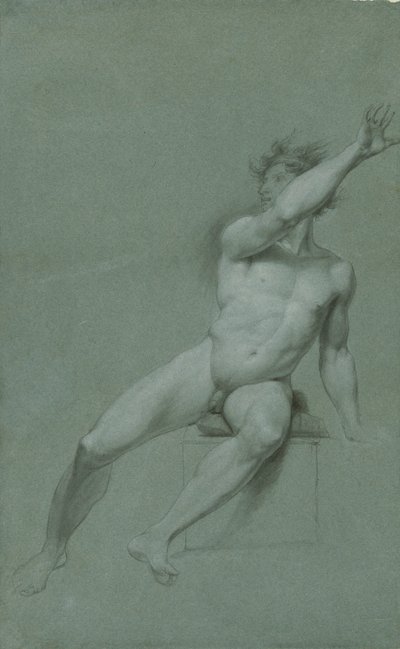 Skitse af et mandligt nøgenlivsstudie af John Trumbull