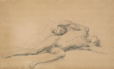 Studie til General Montgomerys død i angrebet på Quebec, 31. december 1775 af John Trumbull