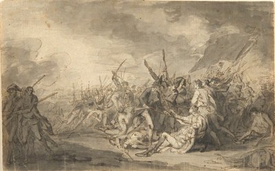 Studie til The Death of General Warren i slaget ved Bunker af John Trumbull