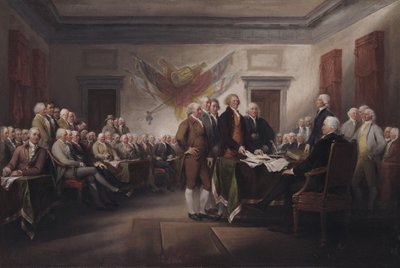 Uafhængighedserklæringen, 4. juli af John Trumbull